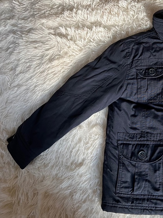 Boys navy blue winter jacket - Picture 2 of 4